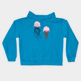 Pink Ice Jelly Fish Kids Hoodie